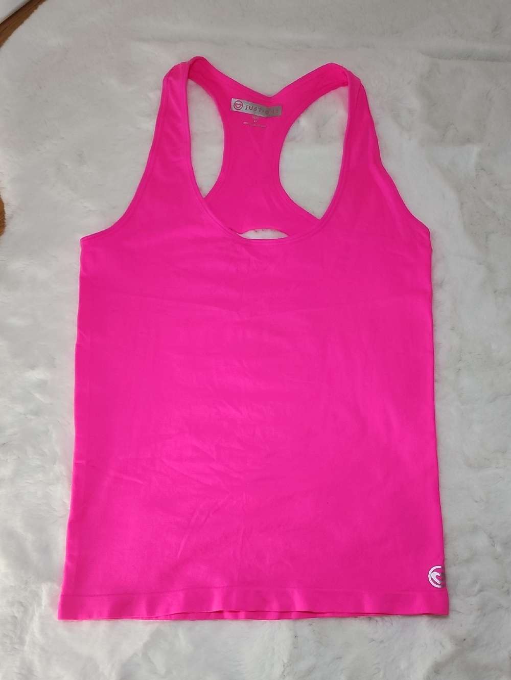 Just One Neon Pink Activewear Tank Top Size M